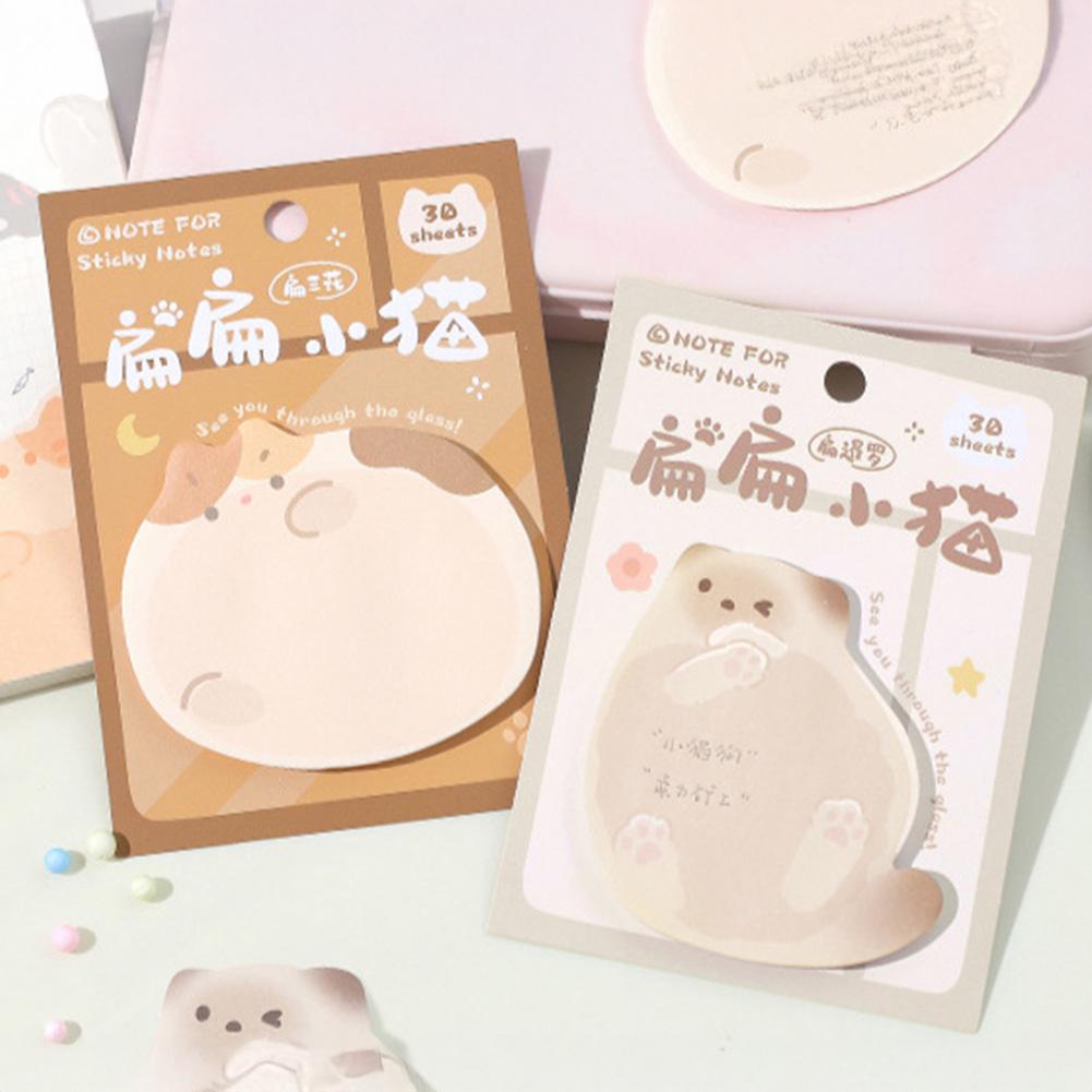 Kawaii Easy Peel & Stick Notes Creative Cute Cat Memo Pads Student Reward Stickers Reminder Bookmark Stickers Office Study Supplies