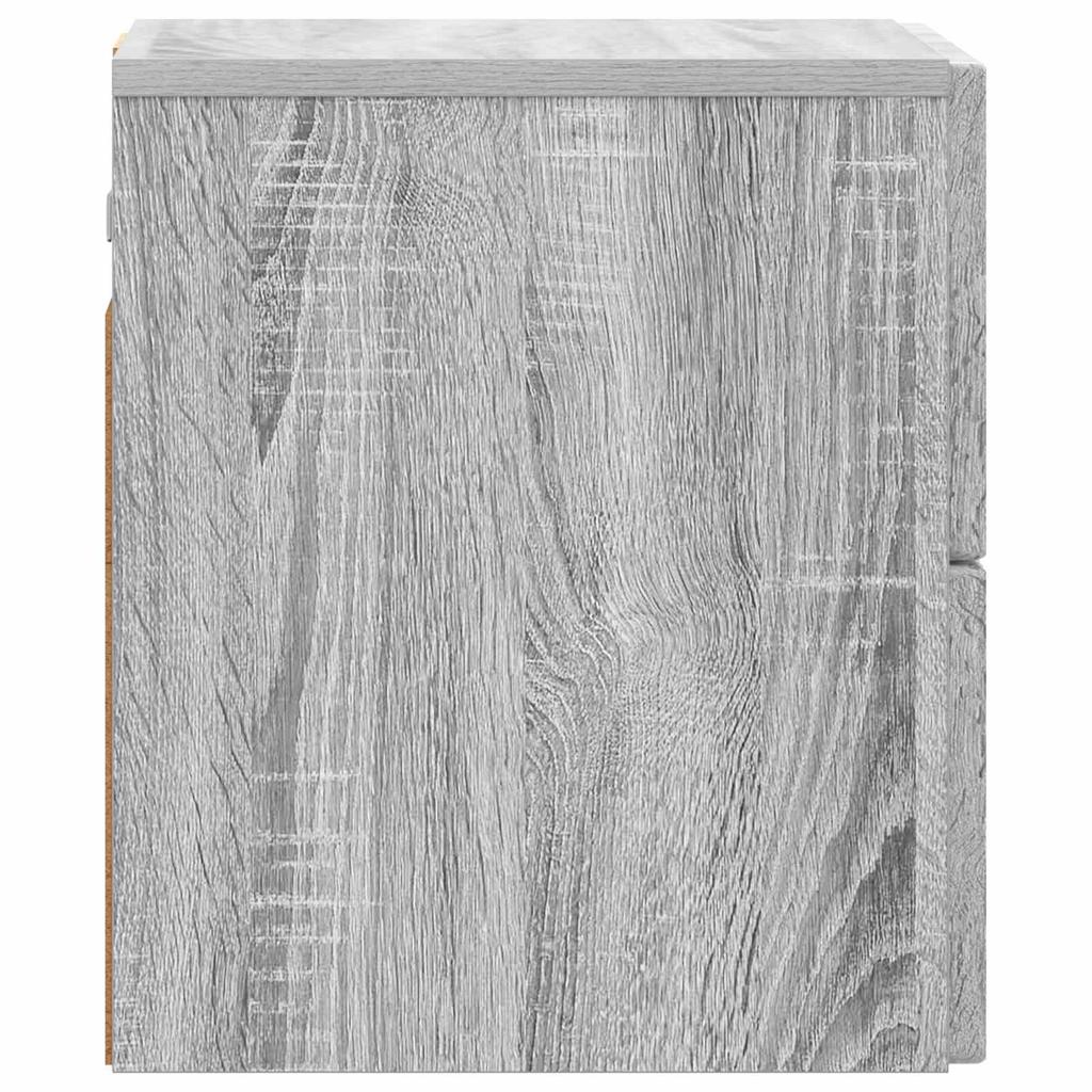 Wall Mounted Nightstand 2 pcs Grey Sonoma 33 x 34.5 x 40 cm