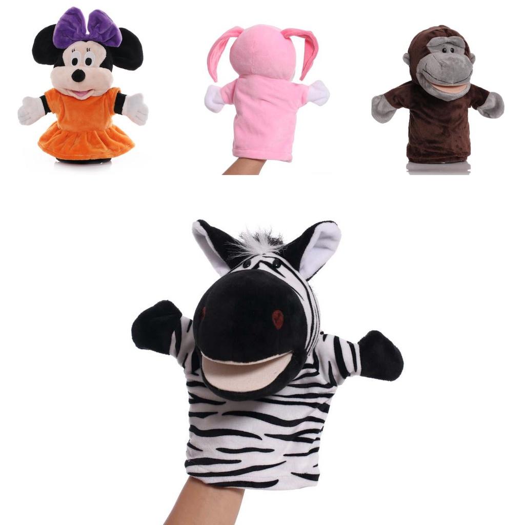 Großhandel Plüschtier Handpuppe Cartoon Tierpuppe mit beweglichem Mund interaktives Spielzeug für Kindergarten und Eltern-Kind-Interaktion 25 cm groß
