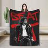 Michaels Jacksons Bad 1988 Pop Music Blanket Flannel  Winter  Lightweight Throw Blankets for Sofa Travel Plush Thin Quilt