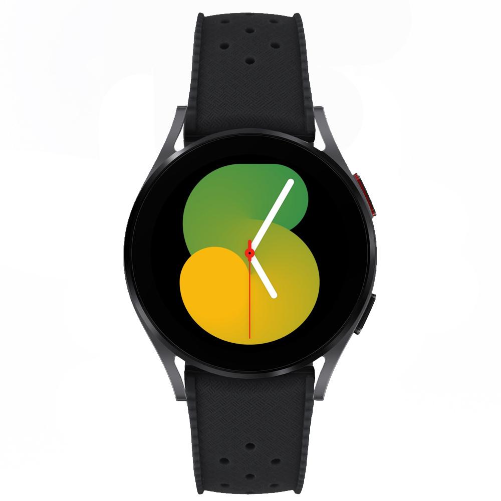 ERBORD Universal Silicone Strap 20mm, Tropic, Black / Black Buckle