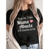 Schwarzes Kurzarm-T-Shirt für Damen mit dem Aufdruck 'I Hold Two Titles': Mama und Oma, und ich schätze sie beide