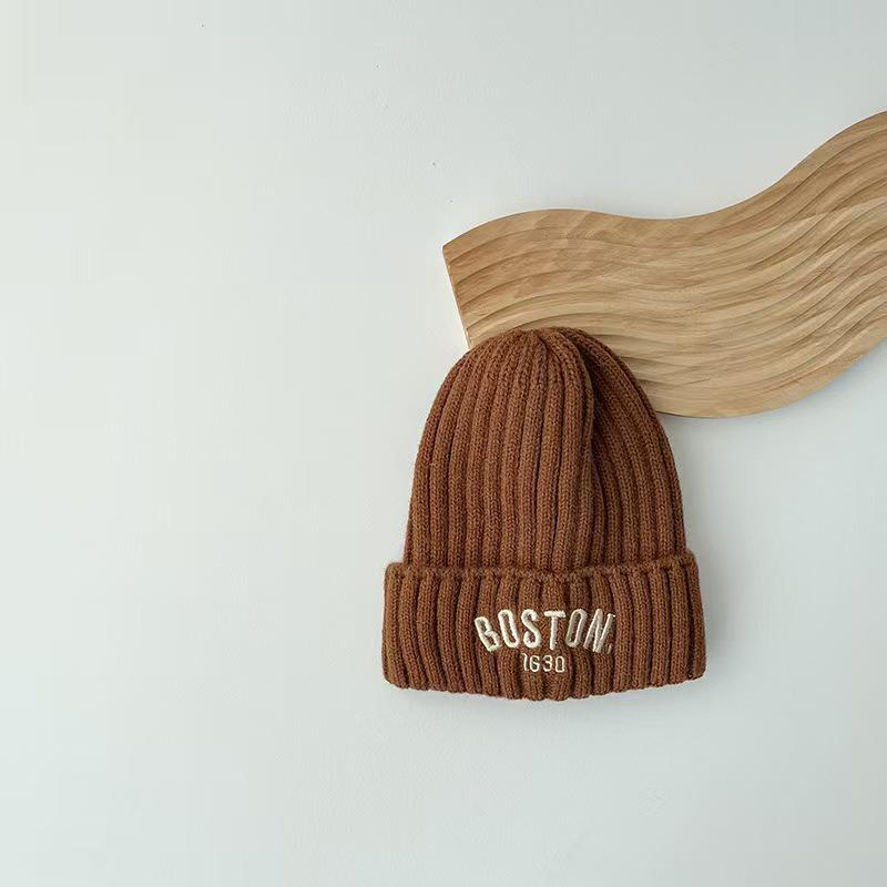 Maglione Caldo in Maglia Stile Coreano con Protezione per le Orecchie, Cappello di Lana per Bambini e Bambine - Design Antivento Autunno/Inverno