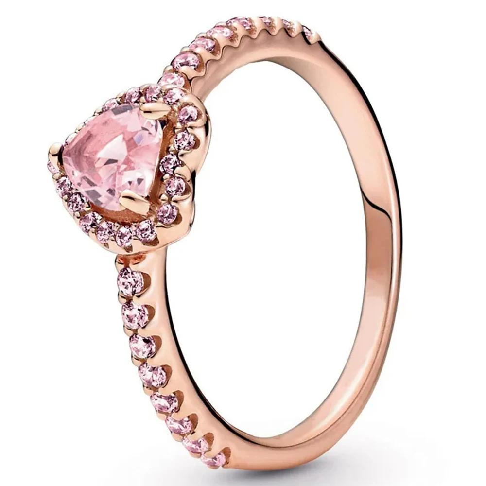 New Disney Fashion Sun Sapphire Couple Fit Pandora Birthday Gift Valentine's Day Limited Edition Ring
