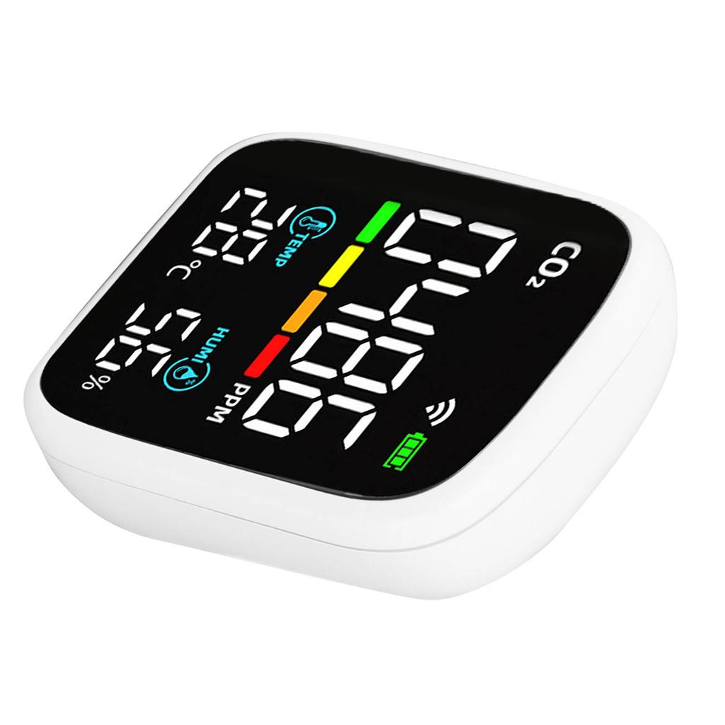 Air Quality Monitor 8 in 1 Multifunctional USB Charging Carbon Dioxide Humidity Detector for Tuya