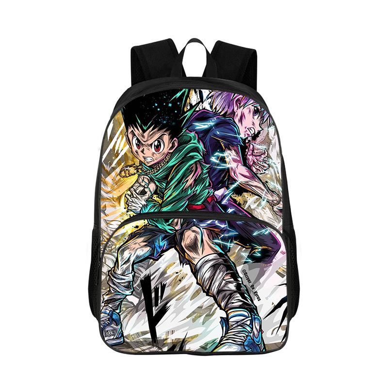 Child Backpacks Cartoon Anime Hunter X Hunter Shoulder Bag Pencil Case Pupil Large Capacity School Bags For Boys Girls Best Gift
