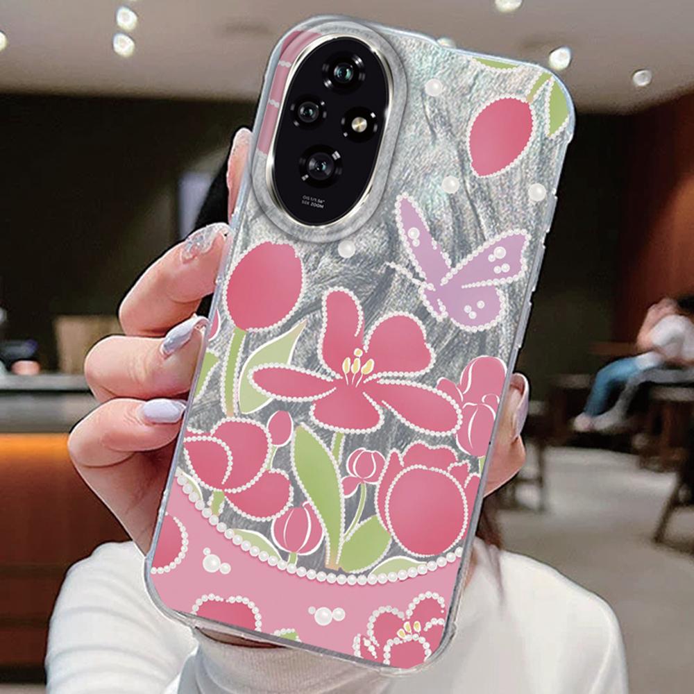 Purple Butterfly Colorful Gradient For Honor 400 200 Magic 7 Lite 200 Pro X9a X9c X8a X8b Phone Cases Cover Silicone Back Bumper