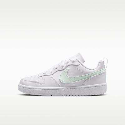 Nike Court Borough Low top Kids Skateboarding Shoes White Green 36