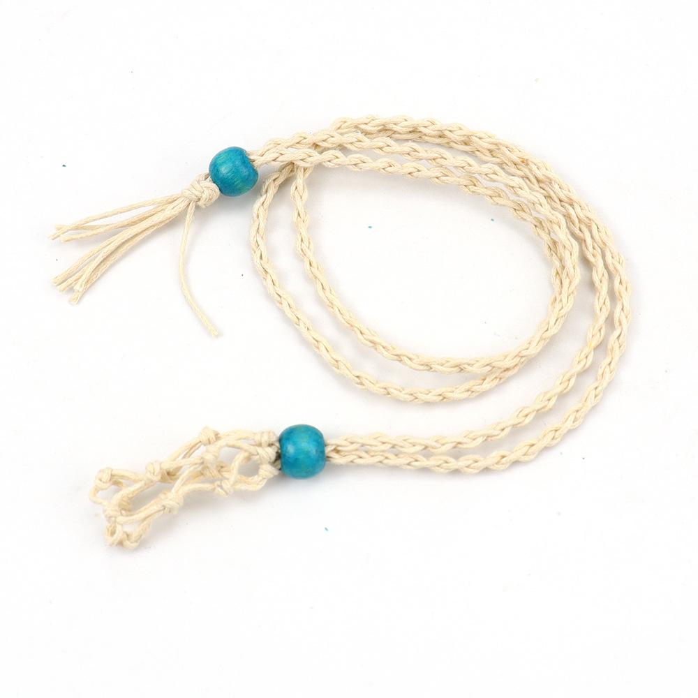 Crystal Stone Mesh Pocket Woven Necklace Pendant Adjustable Telescopic Mesh Pocket Hand Woven Mesh N719