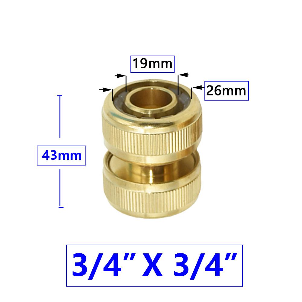1/2'' 3/4'' 1'' Brass Hose Quick Connecter 16mm 20mm Copper Tap Coupling Adapter Garden Tubing Repair Watering Gun Fittings