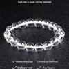 Natural Full-Body Clear Quartz Flawless Single Strand Bracelet - Transparent Couple's Gift