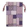 Kyosuke Japan-made Goshuincho Case Bag Drawstring Cotton 100 Approximately 26.518cm Classical Old Fabric Various Small Patterns Purple Japanese Design