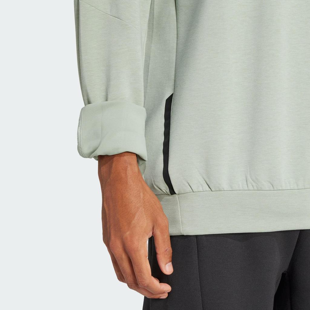 Adidas Comfortable Durable Casual Simple Sweatshirt Men Tops Silver Gray Green JI8166