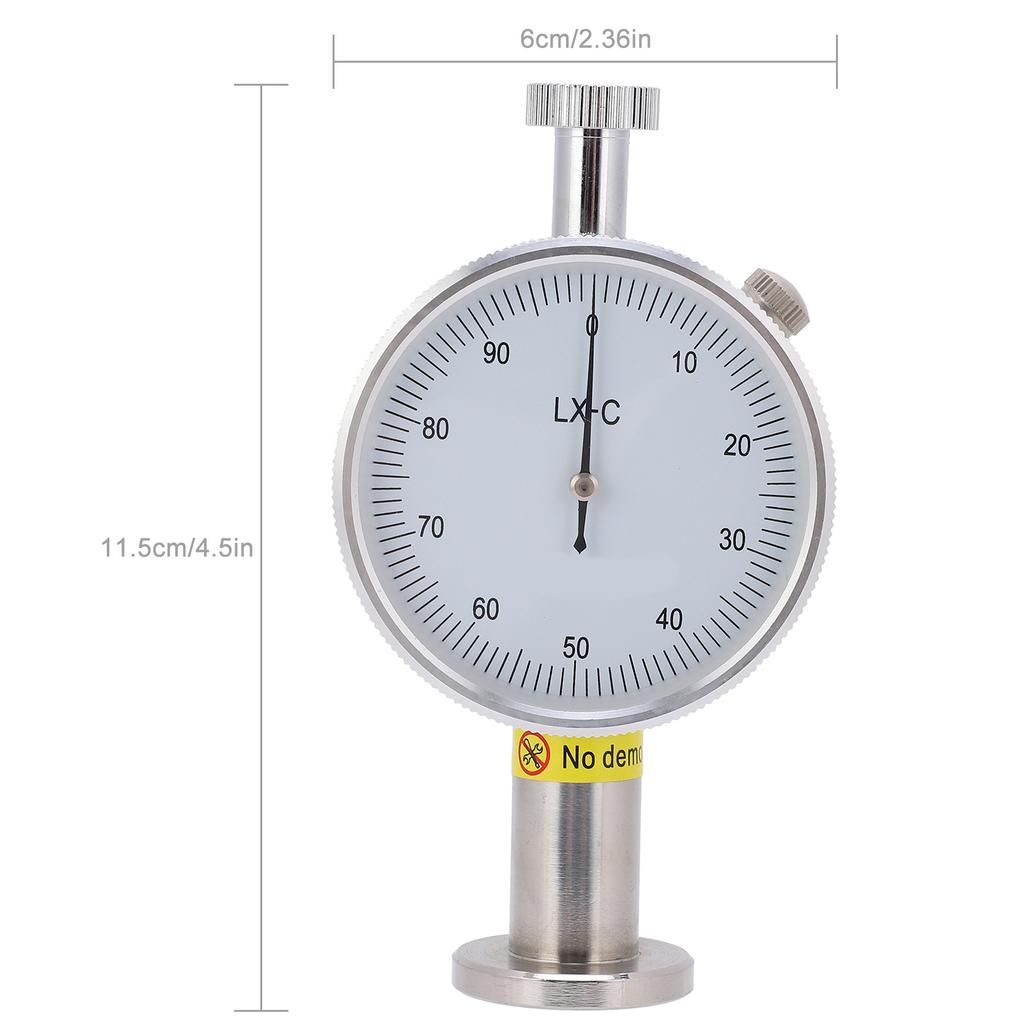 LXC1 0.55N~8.05N Shore Durometer Pointer Hardness Tester Measuring Gauge Portable Sclerometer