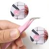1Pc Stainless Steel Eyelash Extension Tweezers Curved Straight Lashes Tweezer Non-magnetic Eyelashes Nail Makeup Tools Wholesale