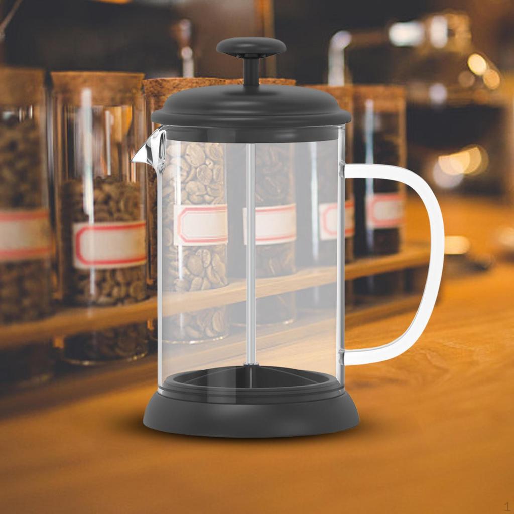 Borosilicate Glass Coffee Maker Pot 800ml High Grade with Stainless Steel Teapot Kettle Luxury