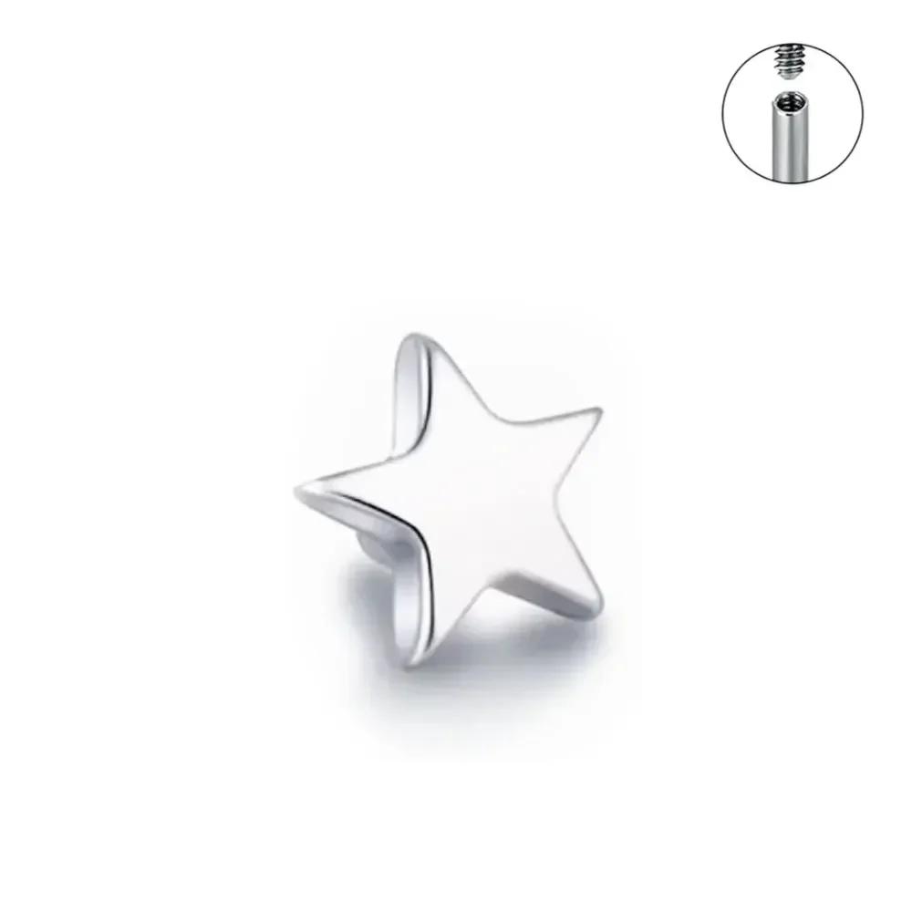 10Pz F136 Titanio Stella Luna Micro Anchoria Dermica Piercing Top Skin Diver Superficiale Labret Lingua Sopracciglio Piercing Gioielli per il Corpo