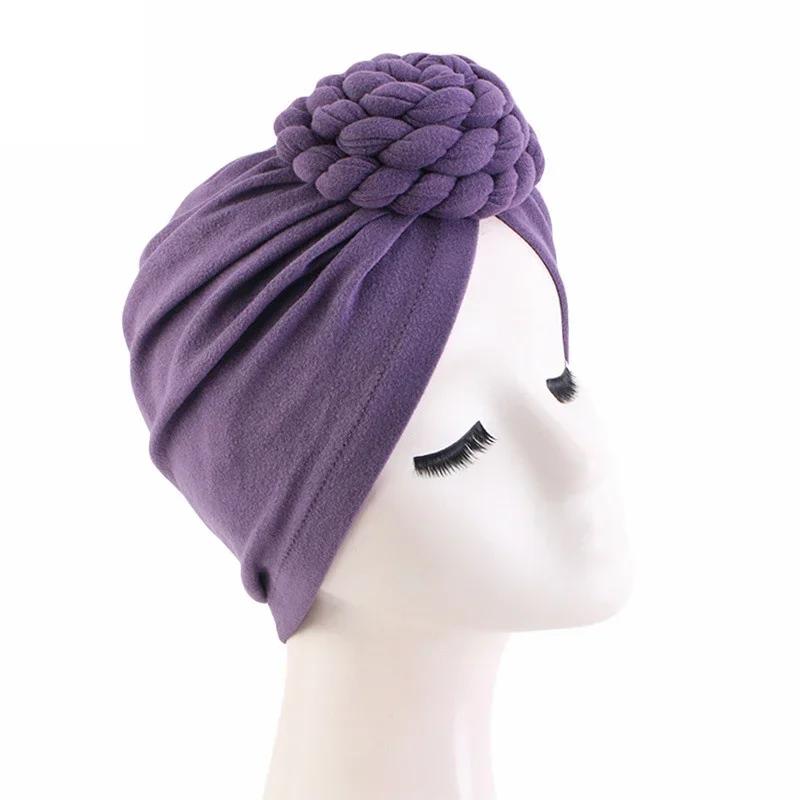 Bowknot Turban Indian Women Muslim Hijab Stretch Chemo Cap Cancer Hat Hair Loss Cover Head Scarf Wrap Beanies Bonnet Headwear