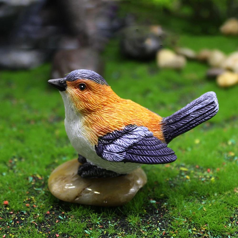 Miniaturki do Bajkowego Ogrodu Mini Ptaki Żywiczne Rzemiosło Dekoracje Ogrodowe DIY Rośliny Sukulentowe Figurki Bonsai Akcesoria
