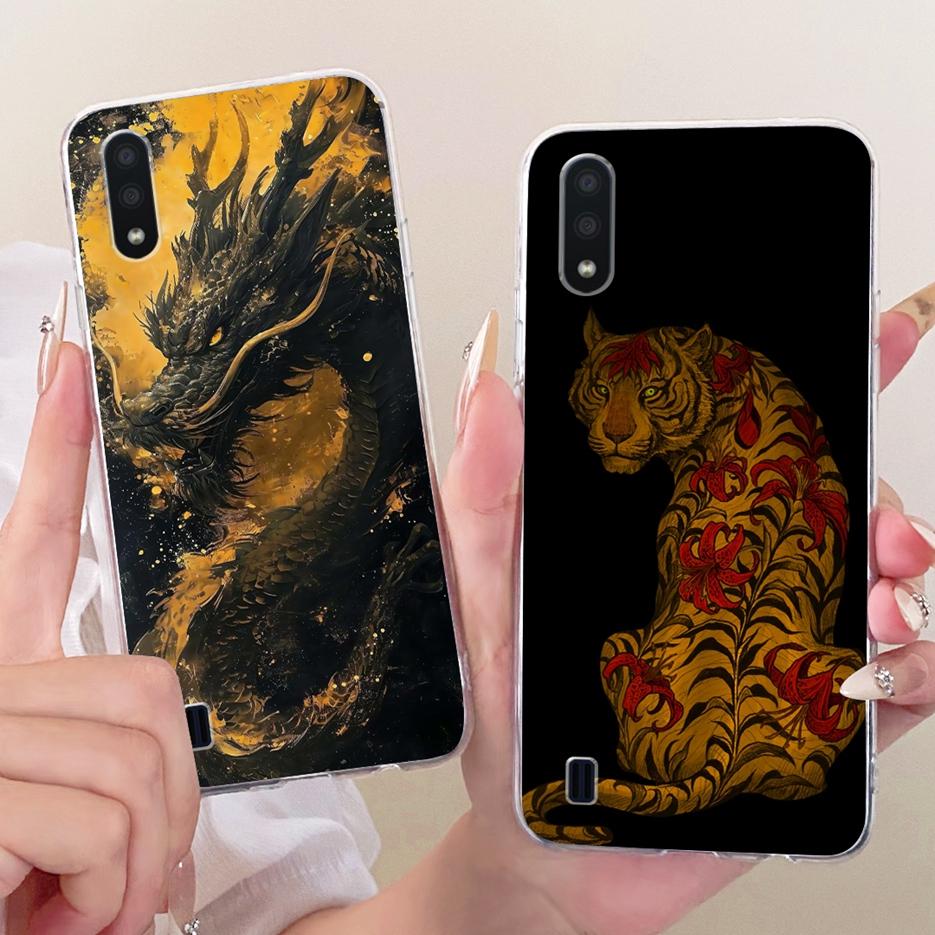 For Samsung Galaxy A01 Case SM-A015F Luxury Butterfly Tree Painted Cover Soft Silicone Case For Samsung A01 M 01 Galaxy M01 Bags