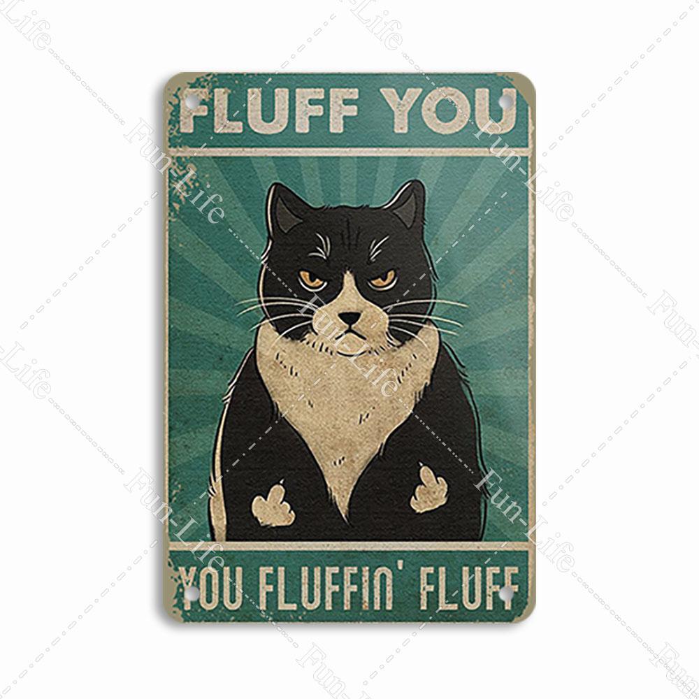 Vintage Cat Metal Sign Poster, Home Decor, Retro Animals Tin Sign, Living Room, Pet Shop, Bar, Hotel, 20x30cm