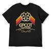 Epcot Center Distressed T-Shirt Graphic T Shirt Vintage Customs Korean Fashion Slim Fit T Shirts for Men