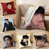 Sean Xiao Zhan Actor Pillow Case Double-Sided Plush Sofa Cushion Covers Organic Breathable Invisible Zipper