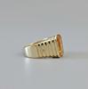 Men Women Citrine Ring, Signet Gemstone Ring, 925 Solid Sterling Silver, Brass Ring, Designer Ring