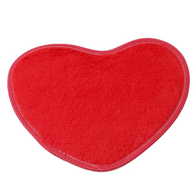 Non-slip Bath Mats Love Heart Shape Rug Kitchen Bathroom Home Decor Mats