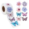 500Pcs Flower Butterfly Sticker Adhesive Decorative Sticker For Journal Album Card Making Home Decoration Packaging