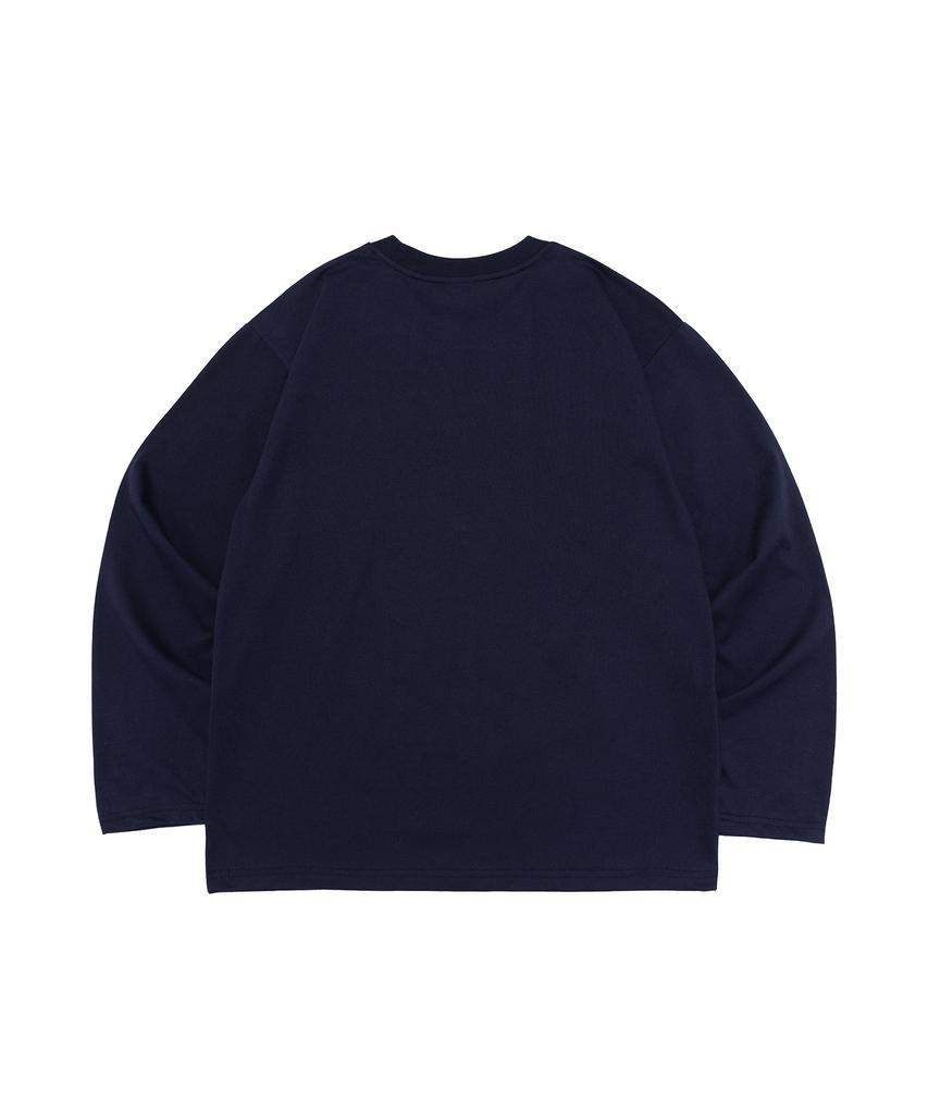 ANALOG MOOD Classic Bookstore Long Sleeve T-Shirt (Navy)
