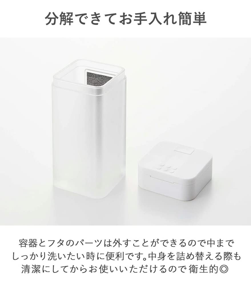 Yamazaki Jitsugyo (Yamazaki) Magnetic Spice Bottle L [Set of 4] Sliding OpenClose Seasoning Container Tower White 5827 X 4
