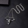 Vintage Metal Skull Pendant Necklace for Women Men Creative Horror Skeleton Punk Gothic Cross Choker Hip Hop Halloween Jewelry