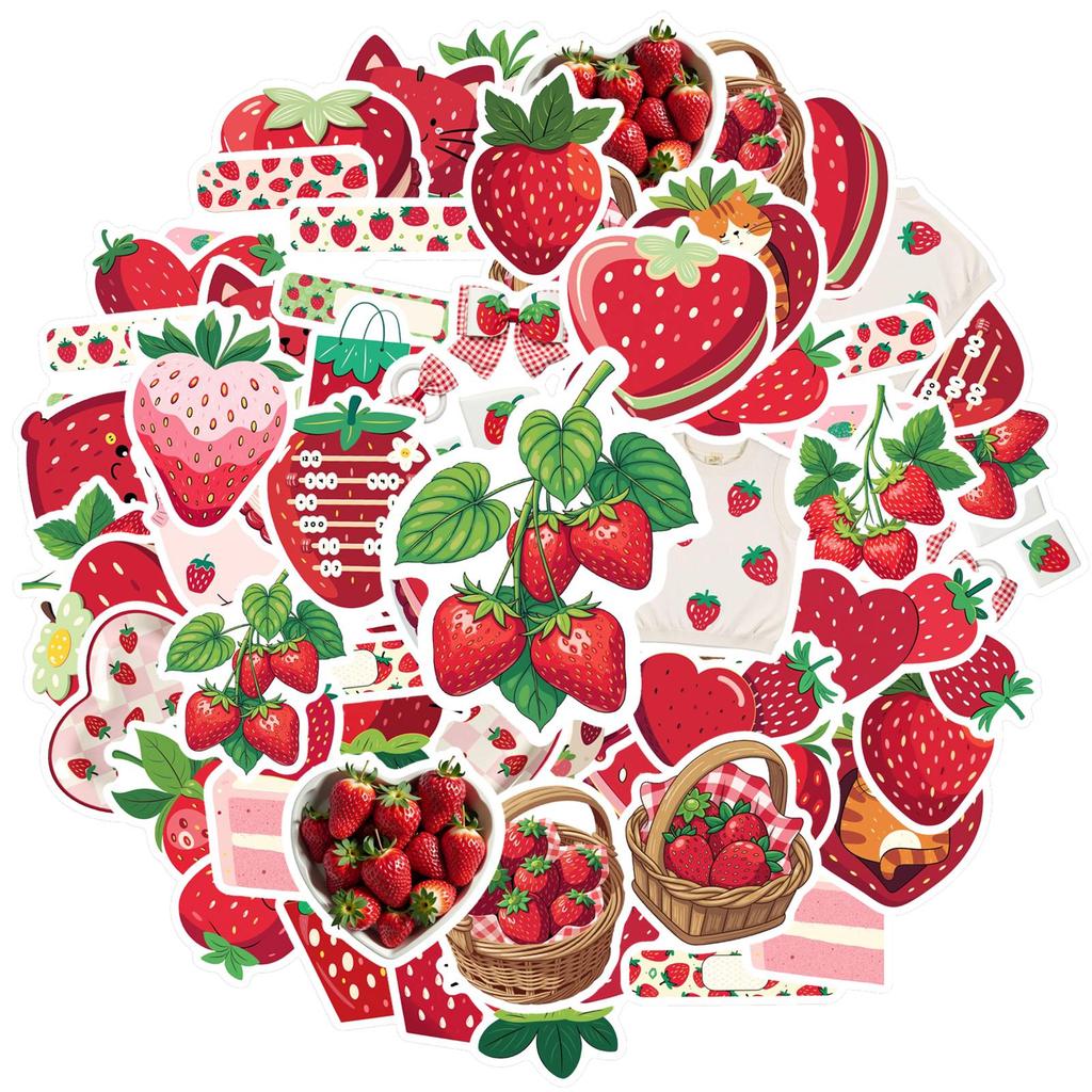 35pcs-50pcs Cartoon  Stickers Playful Food Funny Stickers PVC Sticker For Laptop Motorcycle Luggage Phone Notebook Luggage