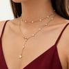 European and American Faux Pearl Geometric Necklace - Versatile Summer Jewelry for Women