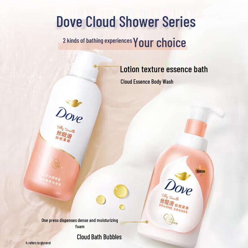 Dove White Peach Foaming Body Wash