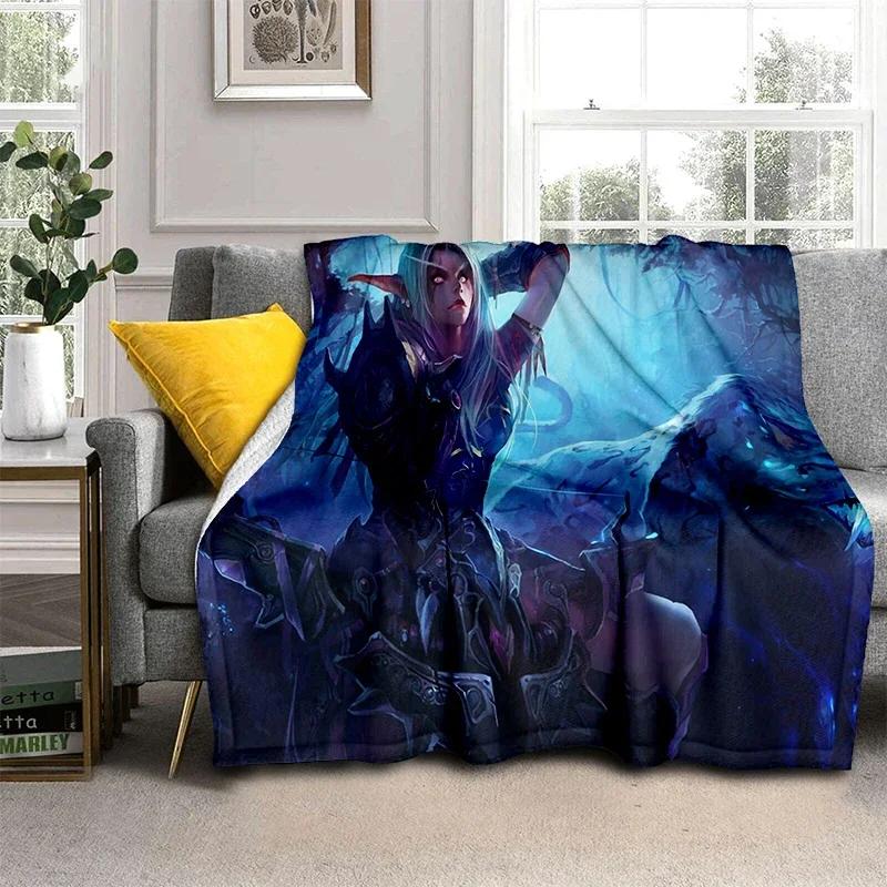 3D World Warcraft Super Burning Beauty Printed Blanket Creativity Super Soft Flannel Is Suitable For Sofa Or Bed Yoga Blanket