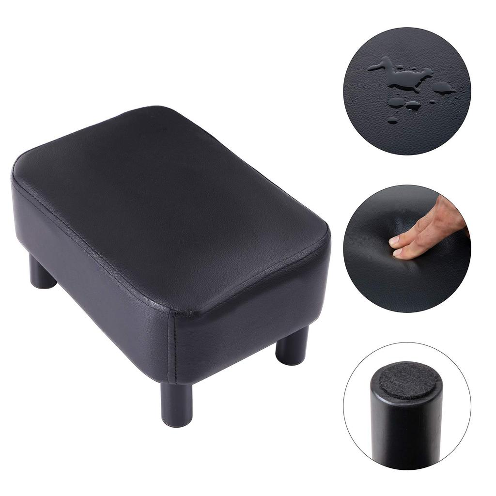 IBUYKE Small Suitable for Living and 80kg Weight Ottoman, High-Resilience Stool, Rooms, Entryways, Bedrooms, Capacity, Non-Slip, Square, Brown,