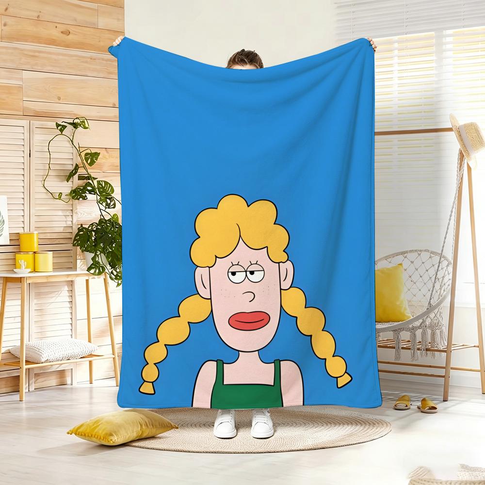 Art Illustration P-Pop Art Character Throw Lightweight 240G Flannel Blanket Soft Skin-Friendly For Summer Cooling