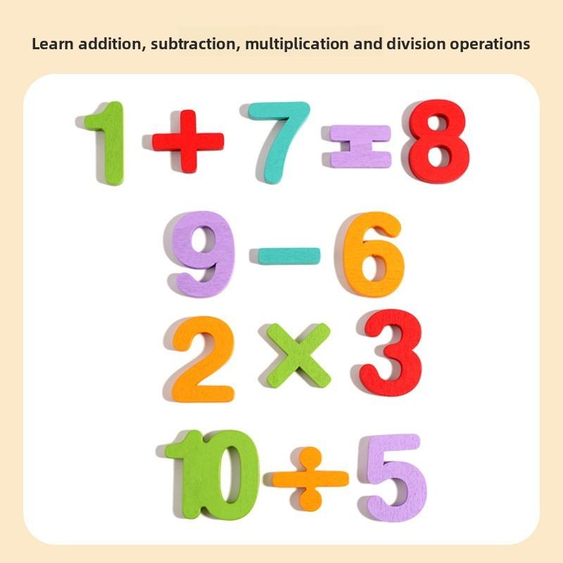 Math Education Early Aid Wooden Counting And Number Operations Puzzle For Kids