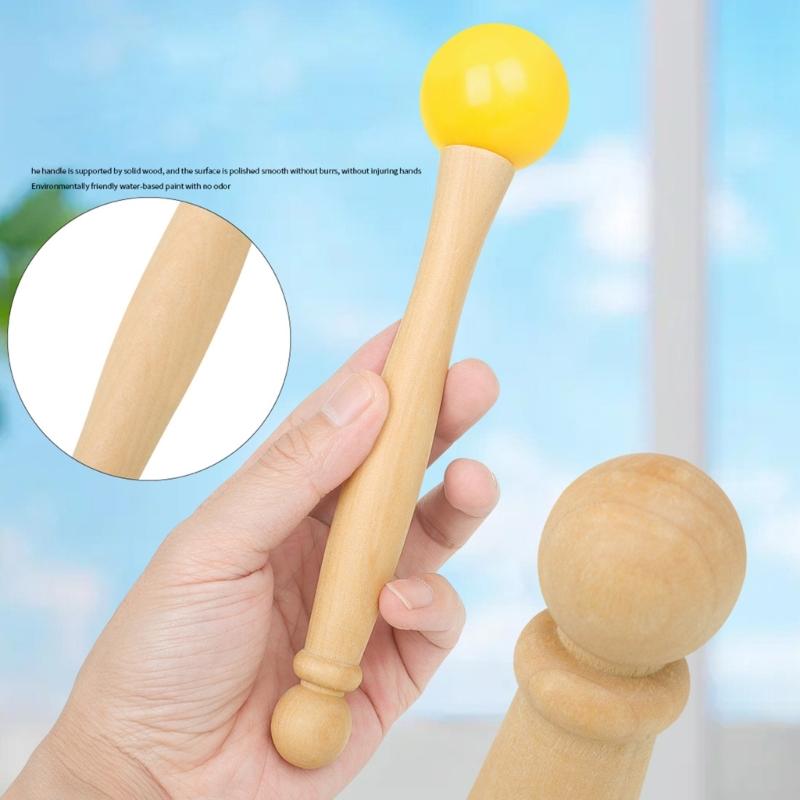 Rubber Singing Bowl Mallet with Wood Handle for Crystal Quartz or Tibetan Sound Healing Yoga Meditation Singing Bowls