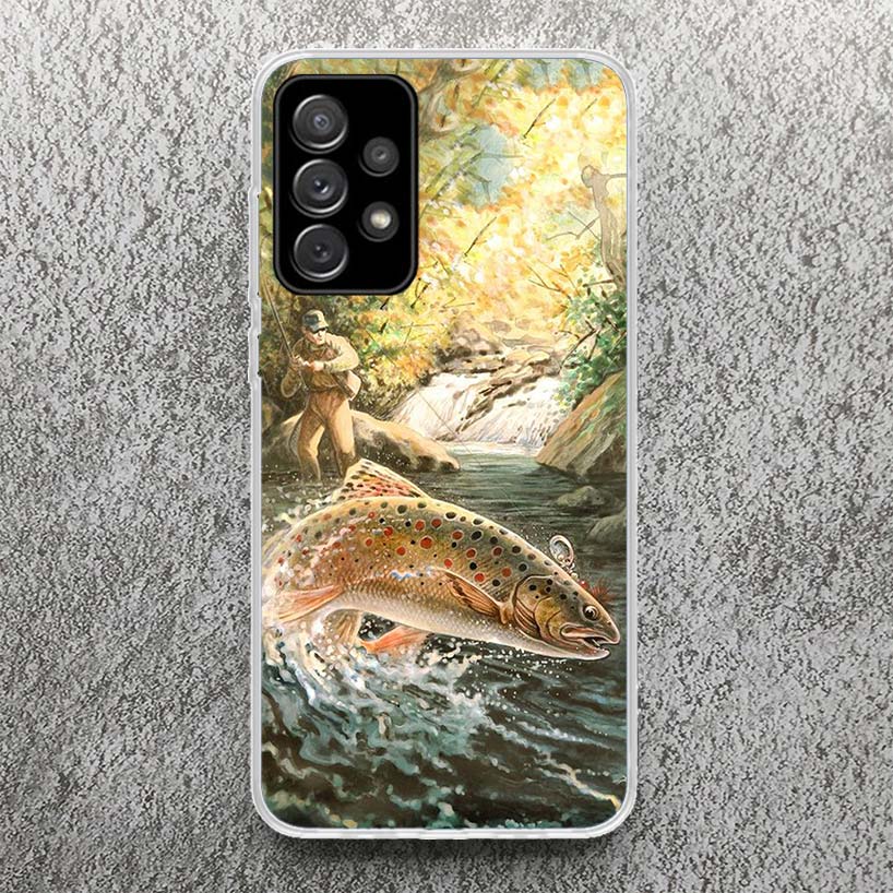 Jagd Angeln Mann Druck Weiche Hülle für Samsung Galaxy A52 A51 A50 A42 A32 A22 A12 Handyhülle A41 A31 A21S 71 A30S A20S A10S A4