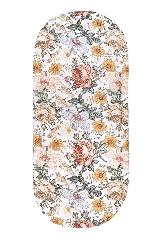 Mata do wózka evelyn flowers 100% bawełna