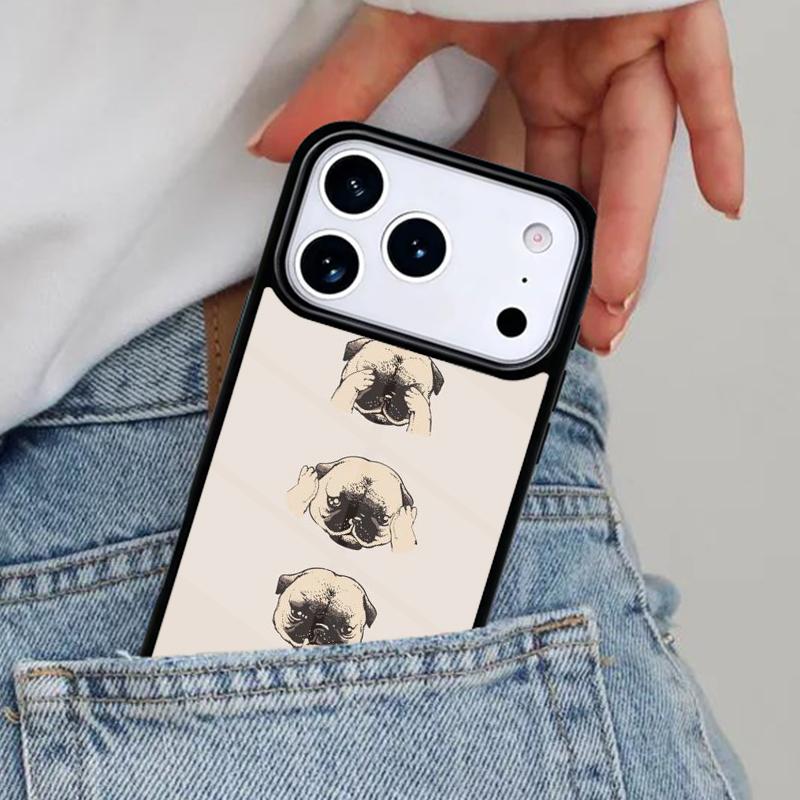 Pug Dog French Bulldog Phone Case for iPhone 17ProMax 12 13 14 15 16e 17 Pro Max Plus Air Cover iPhone 14 Pro Max
