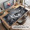 Abstract Geometric Theme Customized Mouse Pad Personalized Print Name Text Desk Mat For Home Office Table Decor