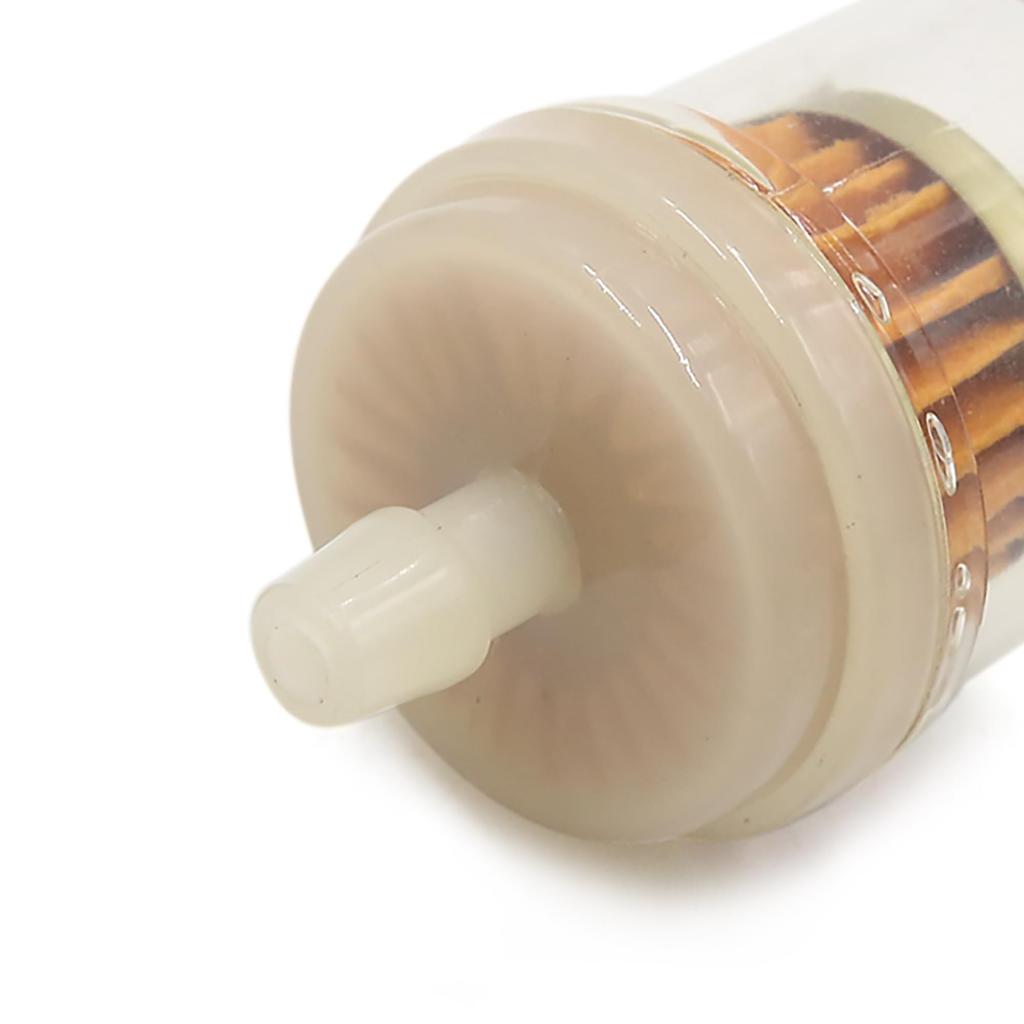 uxcell Motorrad Kraftstofffilter Inline Benzinfilter Schlauchdurchmesser 8mm Goldton Klar 2er-Pack