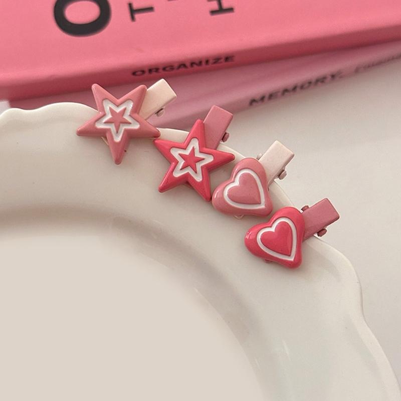 Kinder Süße Stern Herz Verzierung Haarspangen Hübsche Süße Haarnadeln für Damen Mädchen Kinder Haarschmuck Schmuck Geschenk