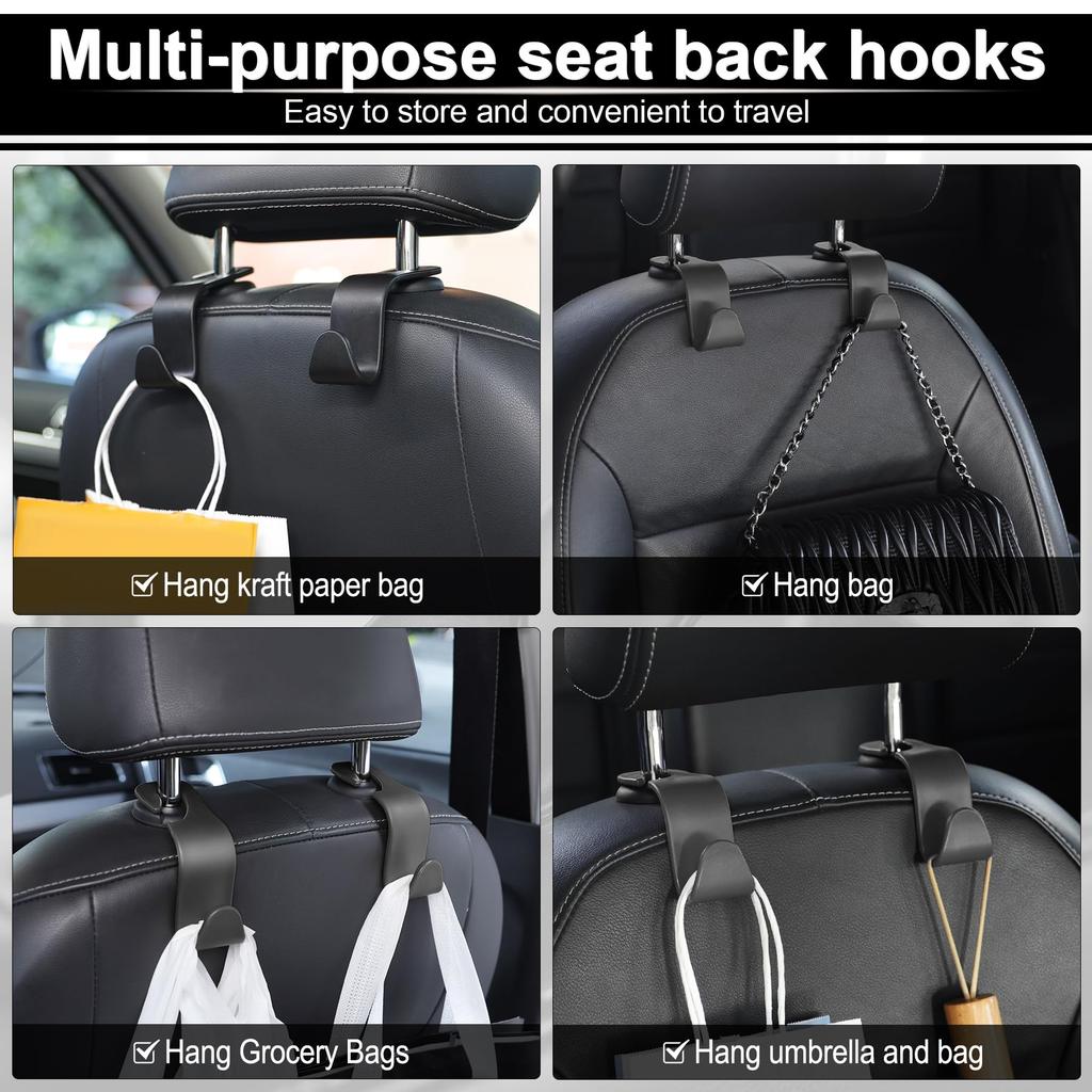 Durable ABS Car Seat Headrest Hook Auto Back Seat Organizer Hanger Handbag Clothes Bracket Car Universal Interior Accessories