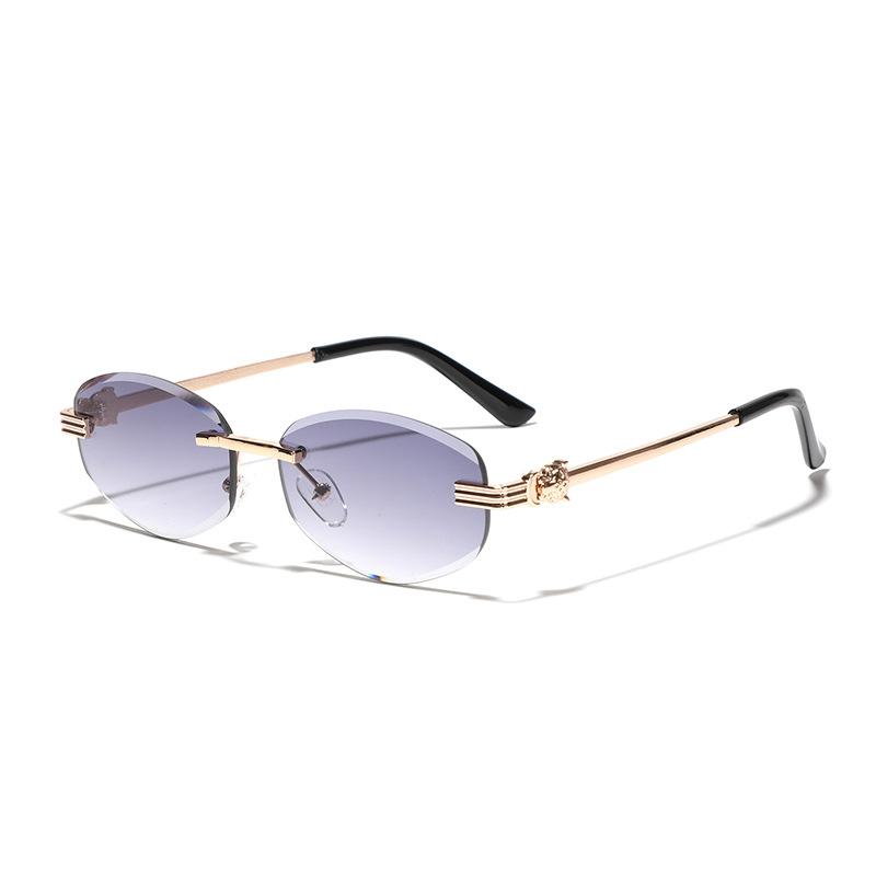 Glasses Borderless Polygonal Metal Sunglasses Men'S Delicate Sunglasses Women'S Ins Glasses