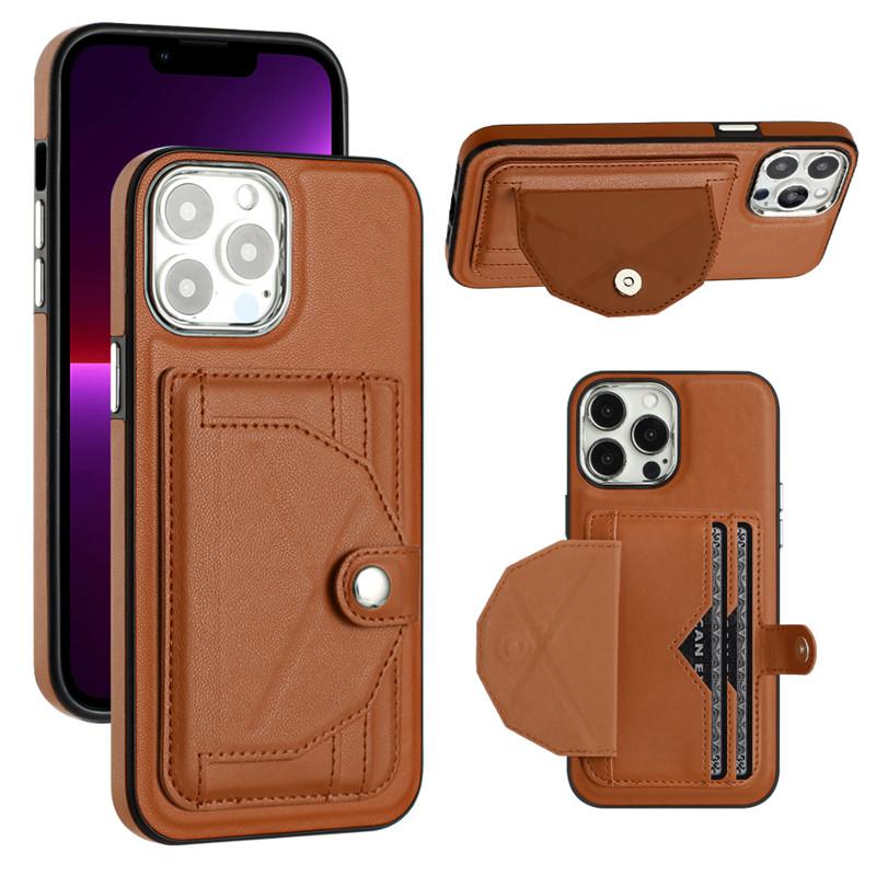 Retor Leather Wallet Card Slot Telefonveske for iPhone 15 Ultra 14 Plus 13 12 11 for Samsung Galaxy S23 S22 S21 FE A54 A34 A14 A53 A13 Flip Stand Cover